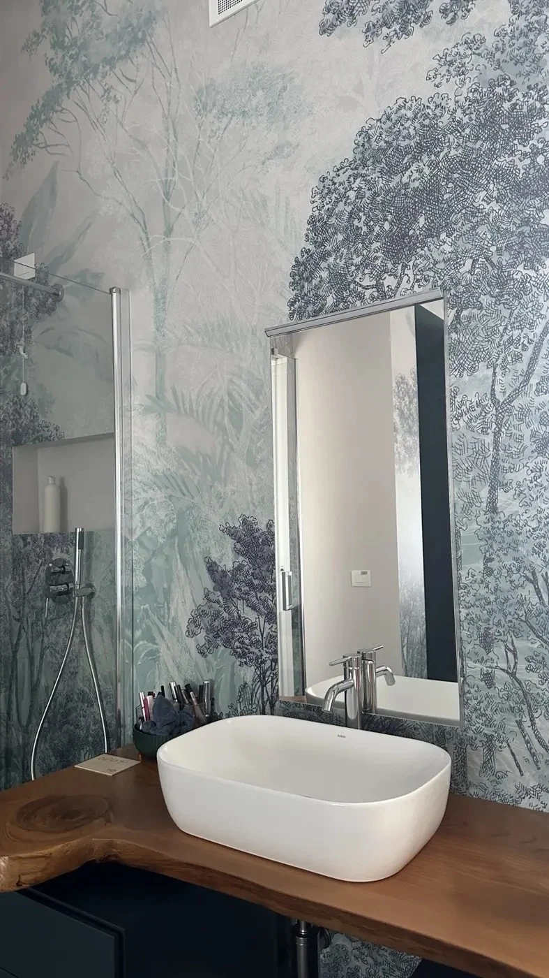 Un paesaggio in bagno