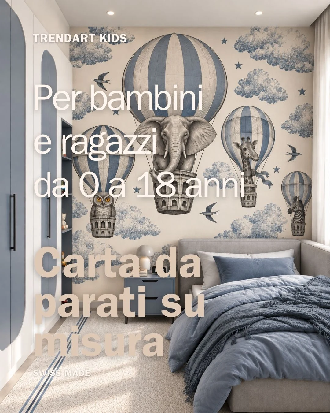 Ambientazione Animali in volo · Blu