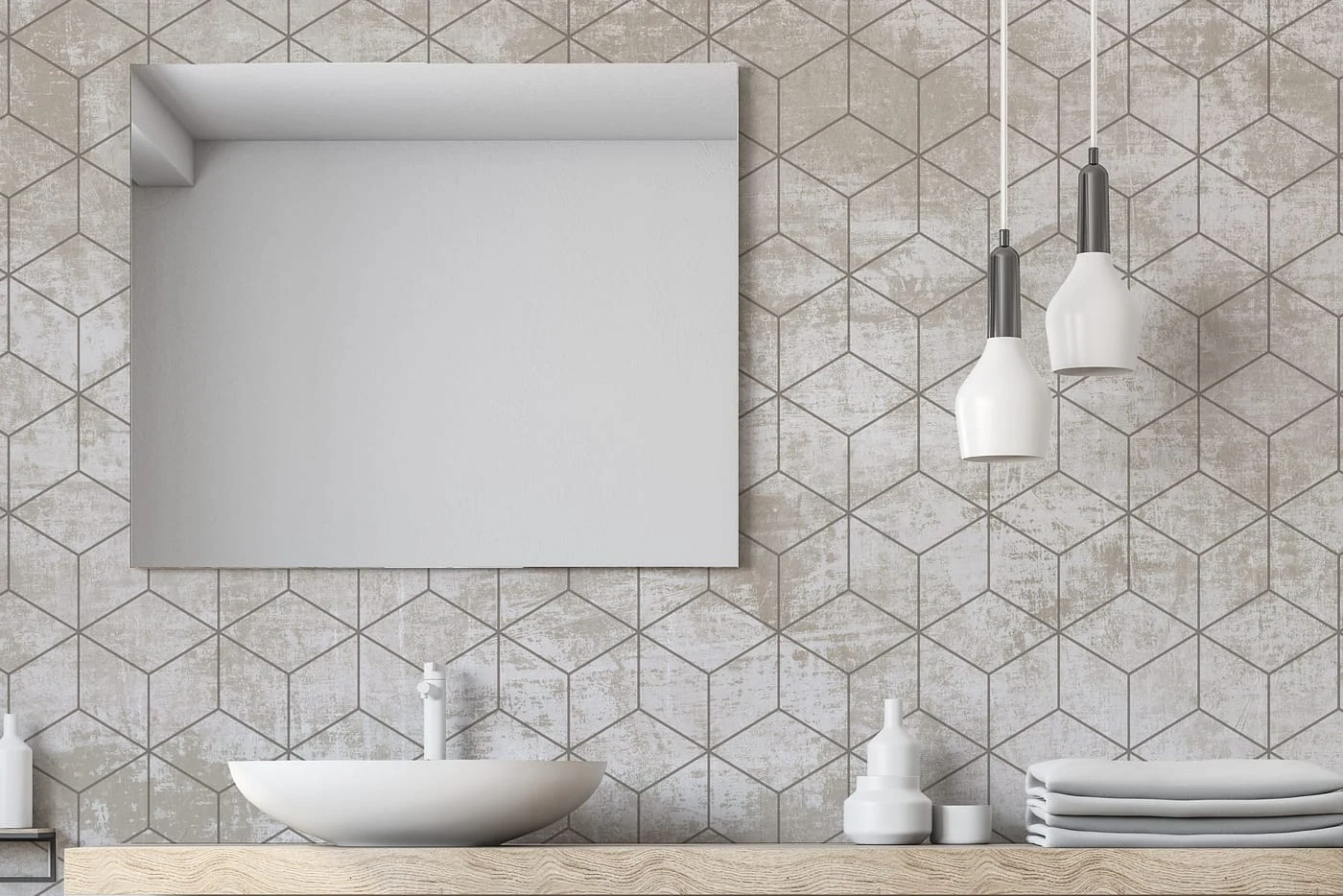 SHABBY HEXAGON: ambientazione del disegno