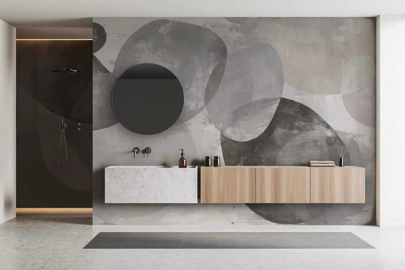 ORPHIC STONES GREY: ambientazione del disegno