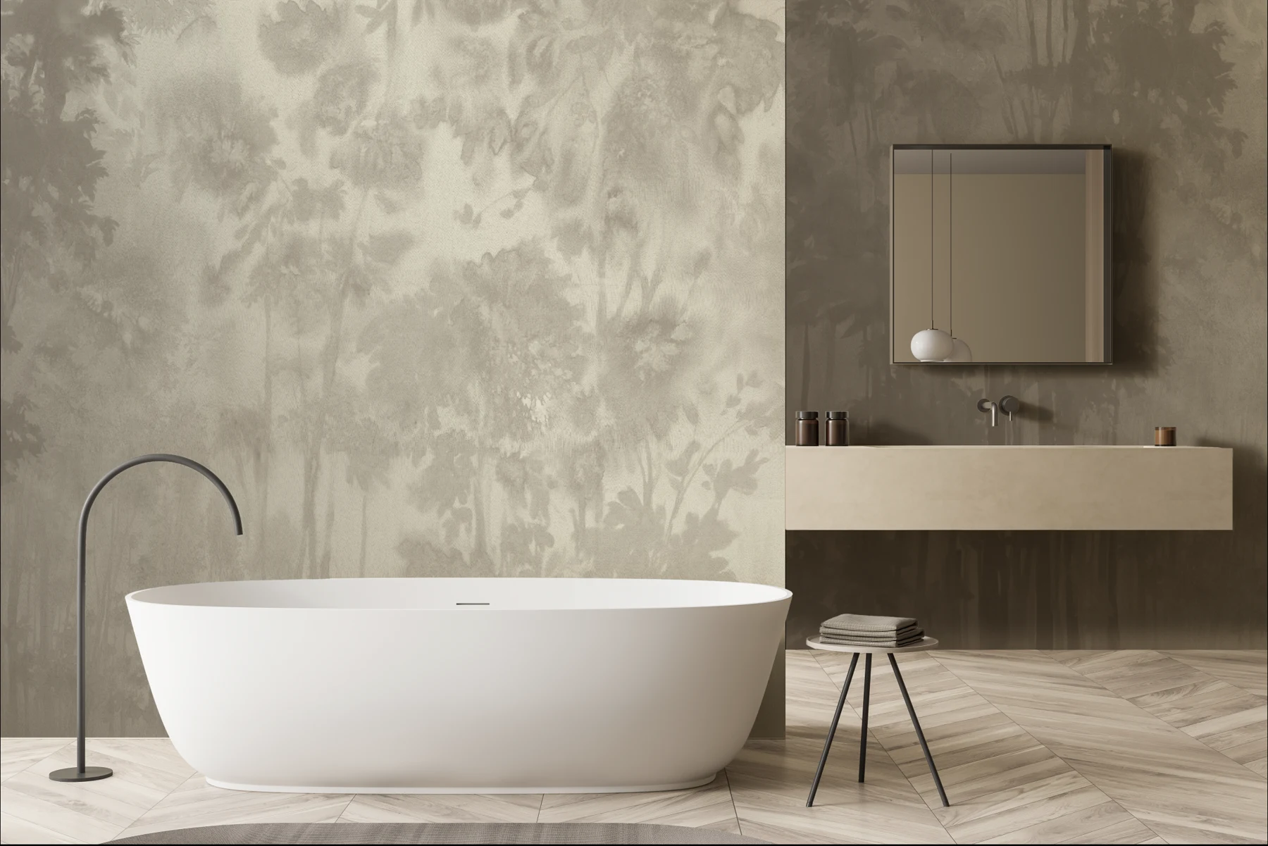 CREAM WOOD: ambientazione del disegno