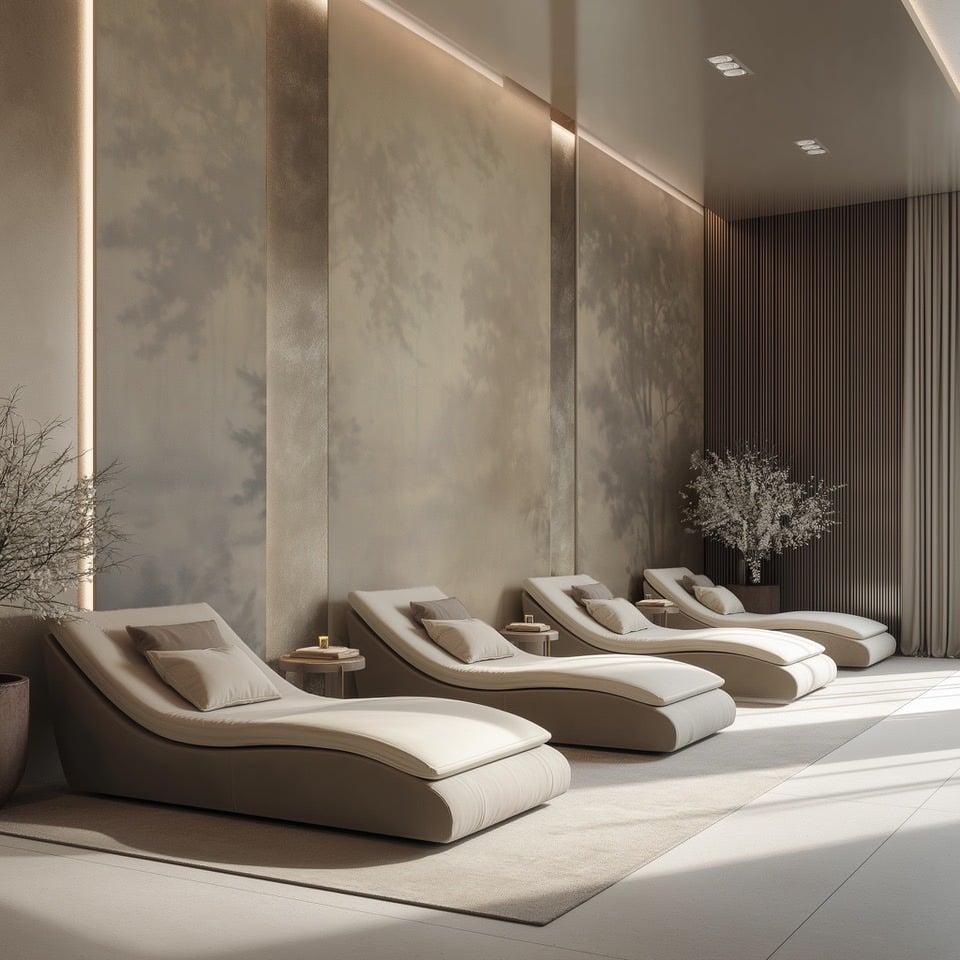 Ambientazione SPA con carta da parati TRENDART